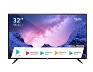 Smart TV Multi 32 Polegadas HD, HDMI, USB, Wifi e Android Integrado, Google Assistente - TL042