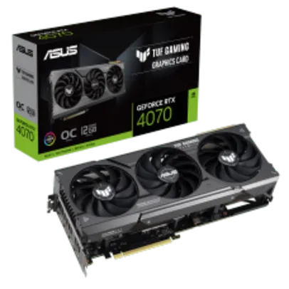 Placa de Vídeo Asus TUF Gaming GeForce RTX 4070 OC Edition, 12GB, GDDR6X, DLSS, Ray Tracing, TUF-RTX4070-O12G-GAMING