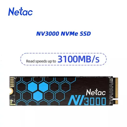 SSD Netac NV3000, NVMe, 2TB, PCIe 3.0, 3100MB/s Leitura 2100MB/s Escrita