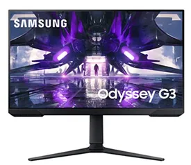 SAMSUNG Monitor Gamer Odyssey 24, FHD, 165Hz, 1ms, com ajuste de altura, HDMI, DP, Freesync, Preto, Série G32