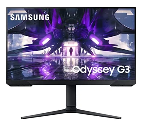 SAMSUNG Monitor Gamer Odyssey 24, FHD, 165Hz, 1ms, com ajuste de altura, HDMI, DP, Freesync, Preto, Série G32