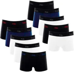 Kit Com 10 Cuecas Boxer de Cotton 4.0 - Polo Match