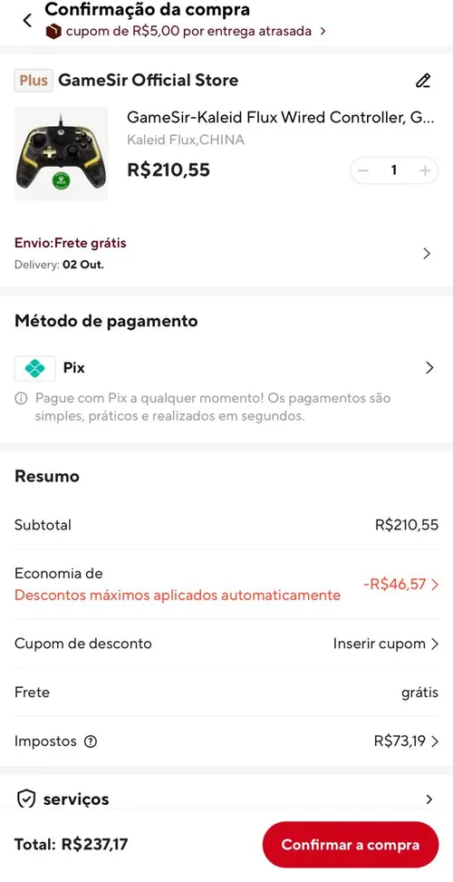 Imagem na descrição da promoção