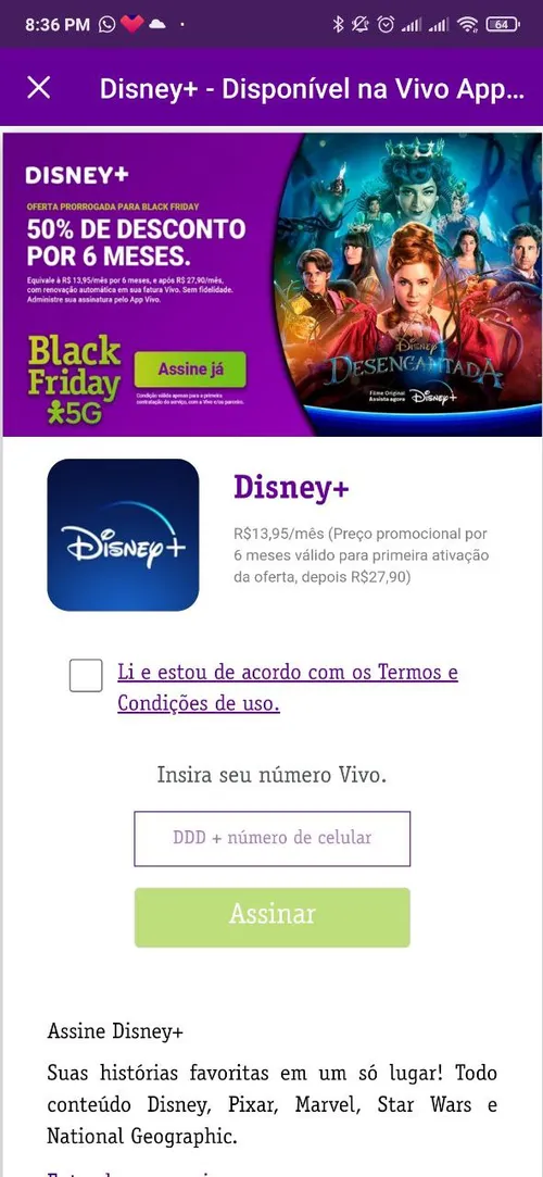 Imagem na descrição da promoção