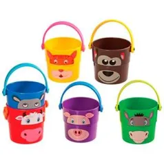 Brinquedo de Banho - Baldinhos Zoo - Girotondo Baby - R$30