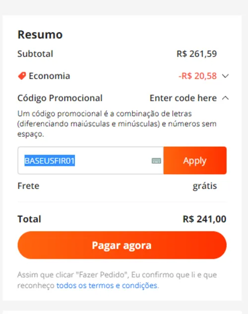 Imagem na descrição da promoção