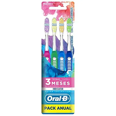 Oral-B Escova Dental Indicator, Colors 35 - 4 unidades