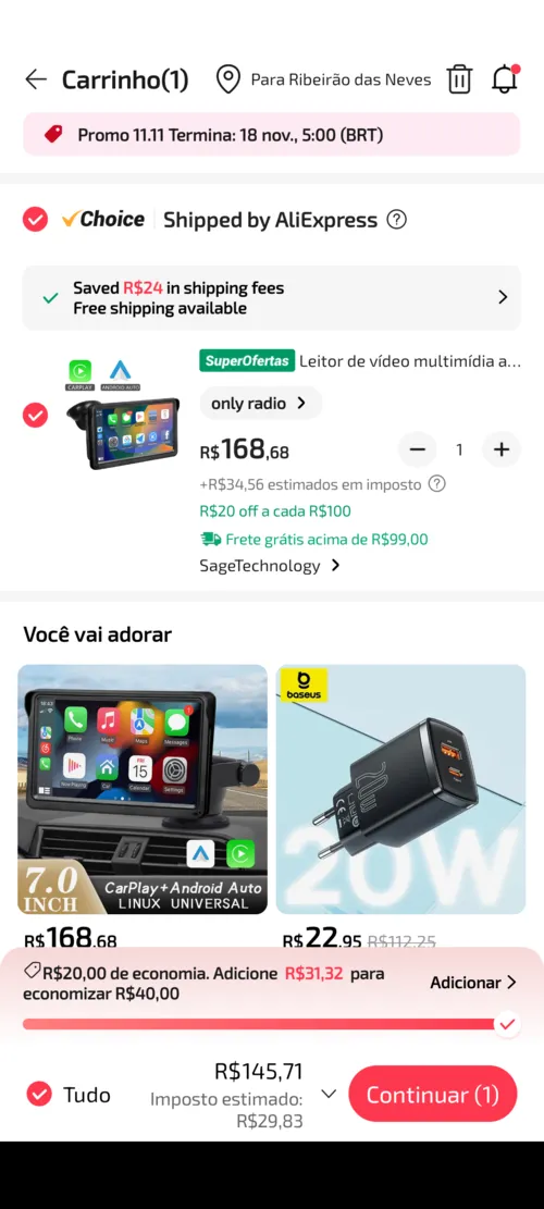 Imagem na descrição da promoção