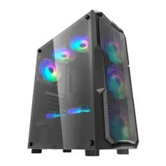 Gabinete Gamer Aigo DarkFlash Aquarius Mesh Lateral Acrilico Preto