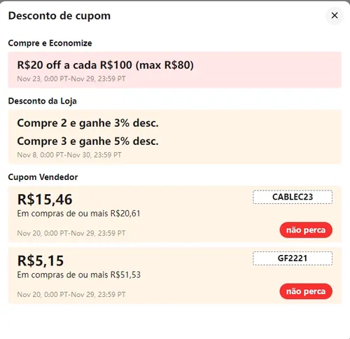 Imagem na descrição da promoção