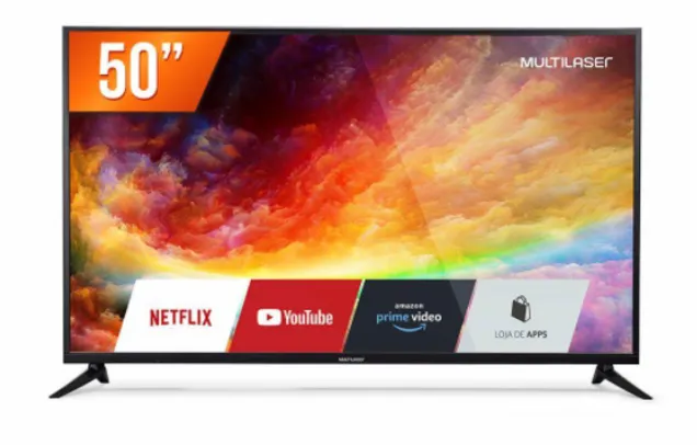 Smart TV LED 50" Ultra HD 4K Multilaser TL019 Conversor Digital | R$1824