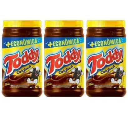 Kit Achocolatado em Pó Chocolate Toddy Original - 800g 3 Unidades | R$25