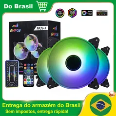 [DO BRASIL] (Moedas 2,89) Kit 3 Fans 120Mm Argb 