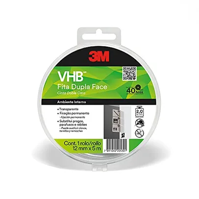 (REC) VHB, 3M, Fita Dupla-face, 4910, 12mmx5m, 1 rolo