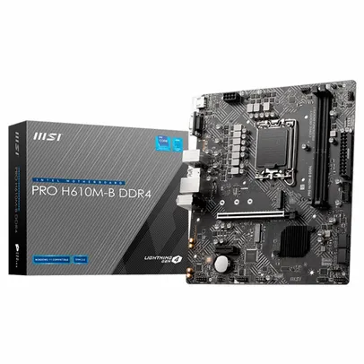 Placa Mãe MSI PRO H610M-B DDR4, LGA1700, mATX, DDR4