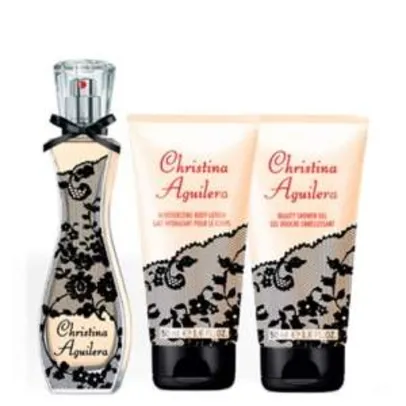 [ÉPOCA COSMÉTICOS] Signature Eau de Parfum Christina Aguilera - Kit Perfume Feminino 30ml + Gel de Banho 50ml + Loção Corporal 50ml - R$80
