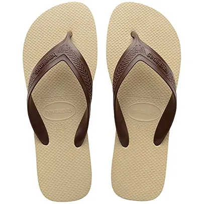 Chinelo Top Max, Havaianas, Masculino, Areia/Café