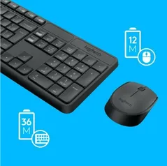 Combo Teclado e Mouse sem fio Logitech MK235