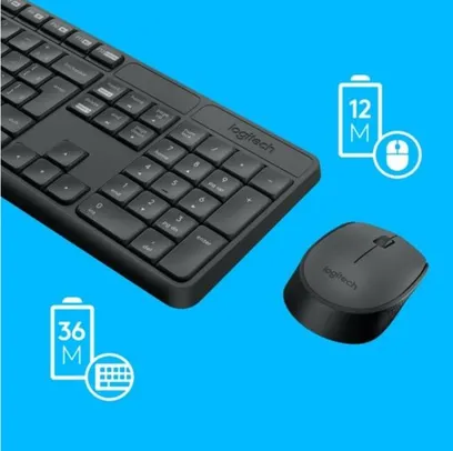 Combo Teclado e Mouse sem fio Logitech MK235