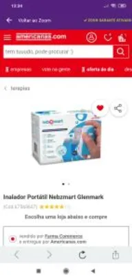 Inalador Portátil Nebzmart Glenmark | R$178