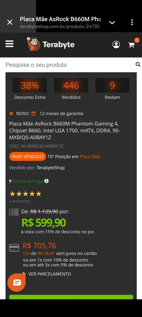 Imagem na descrição da promoção