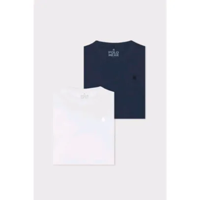 Kit 2 Camisetas Masculinas Básicas Algodão Polo Wear Sortido