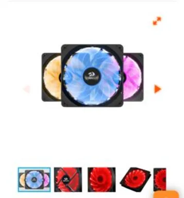 Kit Fan com 3 Unidades Redragon, RGB, 120mm, C/Controladora, GC-F006 | R$113