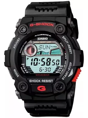 Relogio Casio Masculino G-shock G79001dr Cor da correia Preto Cor do bisel Preto Cor do fundo Cinza