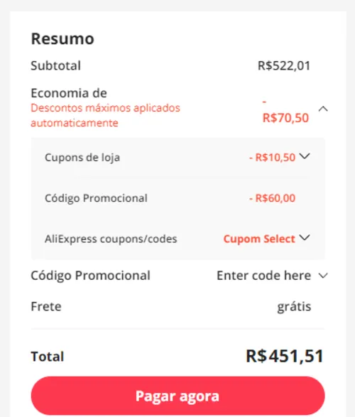 Imagem na descrição da promoção