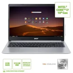 Notebook Acer Aspire 5 A515-54-70CM Intel Core i7 8GB 512GB SSD 15,6' Endless