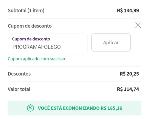 Imagem na descrição da promoção