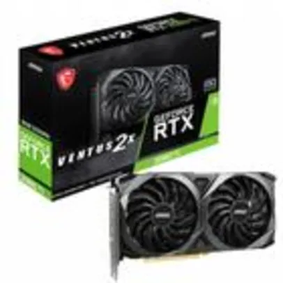 Placa de Vídeo MSI NVIDIA GeForce RTX 3060 Ti Ventus OC V1, 8GB GDDR6, LHR, DLSS, Ray Tracing - 912-