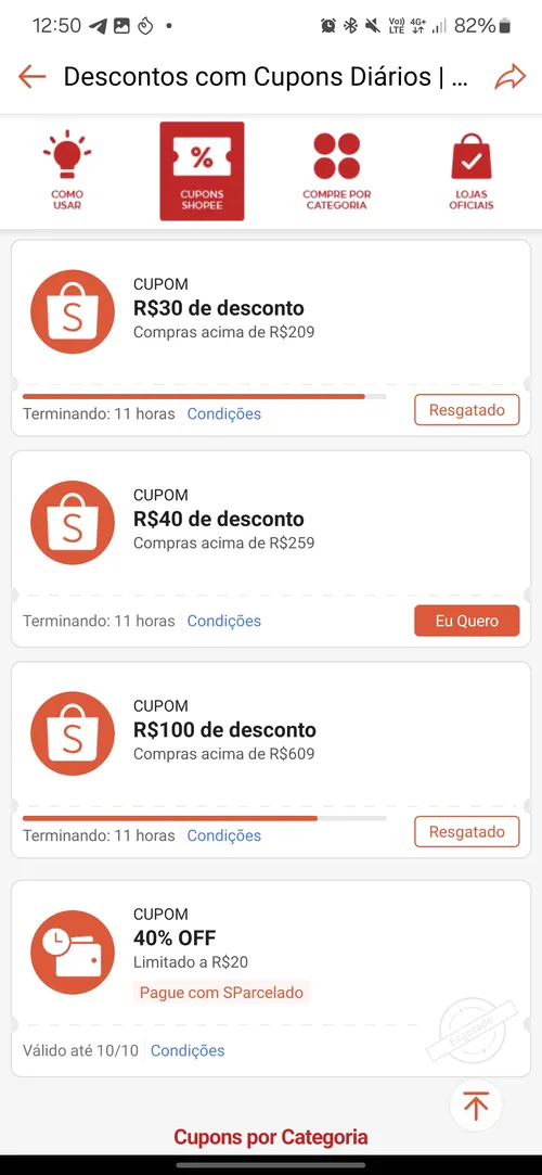 Imagem na descrição da promoção