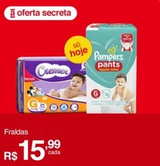 (APP) Seleção de fraldas a R$15,99