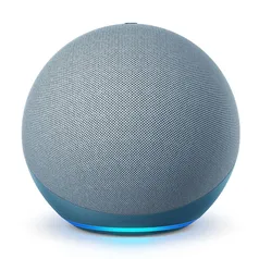 Smart Speaker Home Echo Amazon Alexa, 4G (branco/azul) | R$500