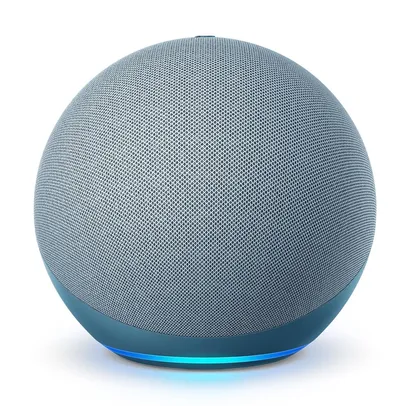 Smart Speaker Home Echo Amazon Alexa, 4G (branco/azul) | R$500