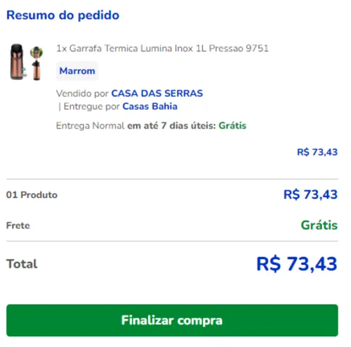 Imagem na descrição da promoção