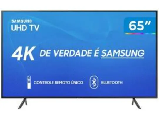 Smart TV 4K LED 65” Samsung UN65RU7100 - Wi-Fi Bluetooth HDR 3 HDMI 2 USB