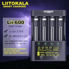 [APP - 1ª COMPRA] Carregador Inteligente Liitokala Lii-600 | R$135