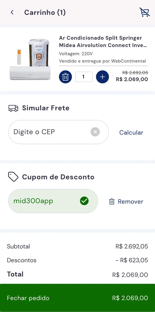 Imagem na descrição da promoção