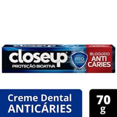 [ PRIME] Creme Dental CLOSE UP Proteção Bioativa Bloqueio Anticáries 70G - R$3