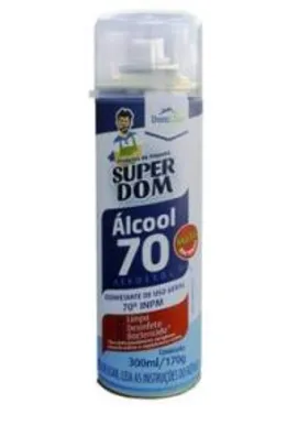 Álcool Aerossol 70 Super Dom 300ml - R$12