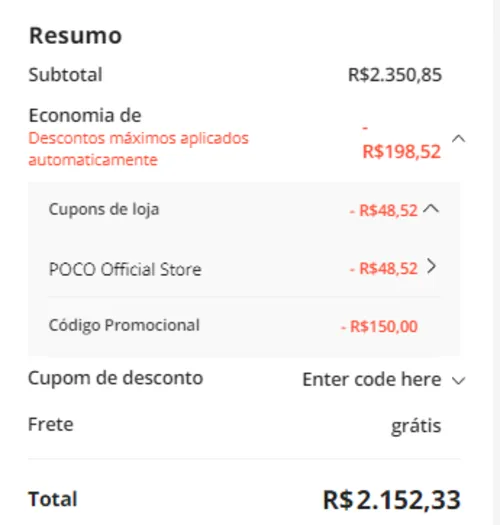 Imagem na descrição da promoção