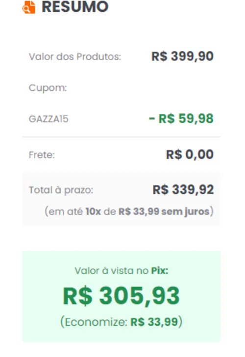 Imagem na descrição da promoção