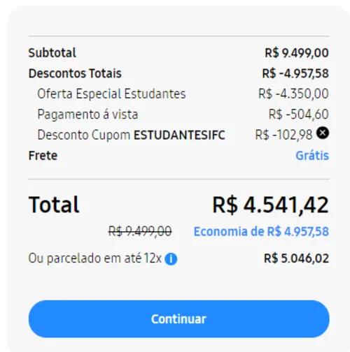 Imagem na descrição da promoção