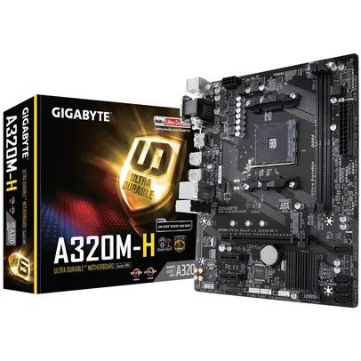 Placa-Mãe Gigabyte GA-A320M-H, AMD AM4, mATX, DDR4, (rev. 1.2)