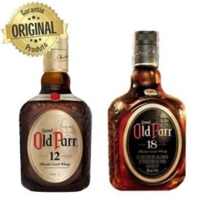 Kit Whisky Old Parr 12 anos 1 Litro + Whisky Old Parr 18 anos 750ml | R$289