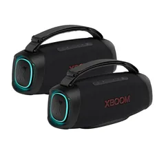 2 unidades Caixas de Som LG XBOOM GO XG8T Até 15H de Bateria 60W + 60W RMS Iluminação Lateral IP67 2 Unidades