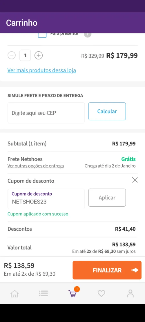 Imagem na descrição da promoção