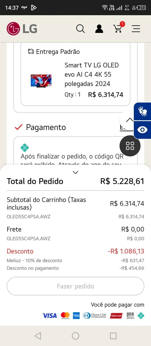 Imagem na descrição da promoção